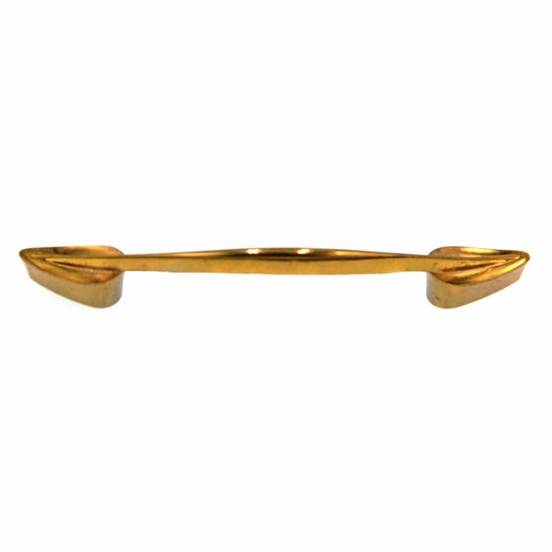 Vintage National Lock Galaxie Dull Bronze 3 Ctr. Leaf Cabinet Pull V299-10