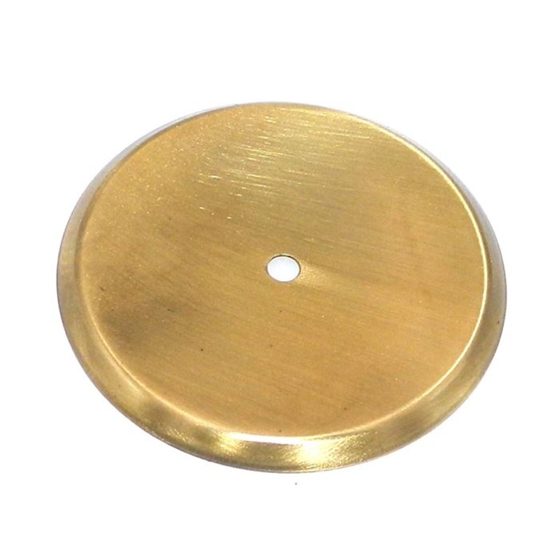 Vintage National Lock Medalist Dull Brass 2 1/2 Cabinet Knob Backplate 261-4