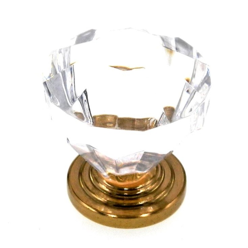 Amerock Advantage Clear Solid Brass 1 1/4 Round Cabinet Knob 14303CBB