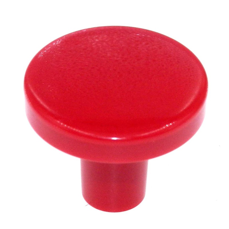 Amerock Elan Red 1 1/4 Round Plastic Cabinet Knob Pull Flat Top BP8688-PR