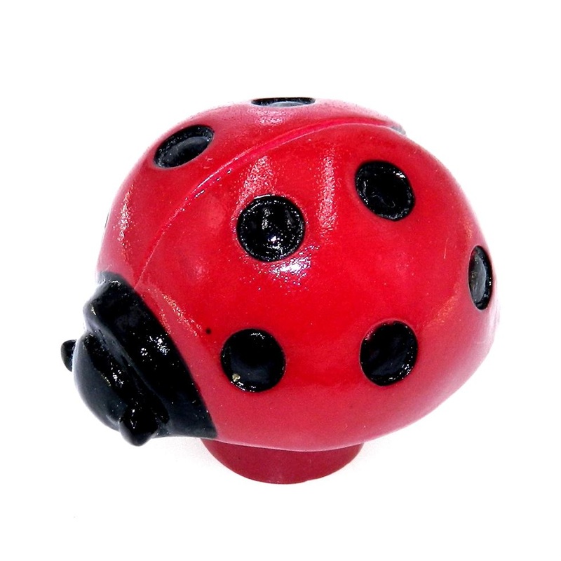 Amerock Funzie’Z Hand Painted 1 3/8 Red Lady Bug Cabinet Knob BP9377-HP