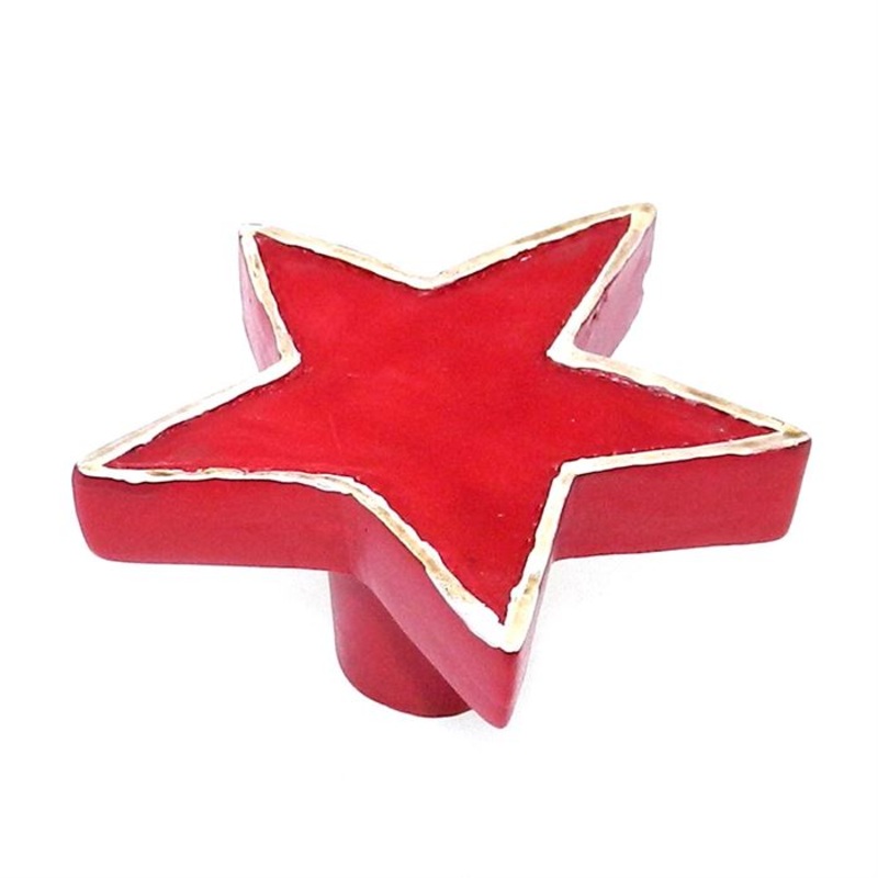 Amerock Hero’Z Hand Painted 1 7/8 Red American Star Cabinet Knob BP9393-HP