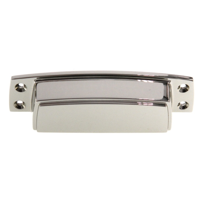 Amerock Highland Ridge Polished Nickel 3 1/2 Ctr. Drawer Cup Pull BP55318-PN