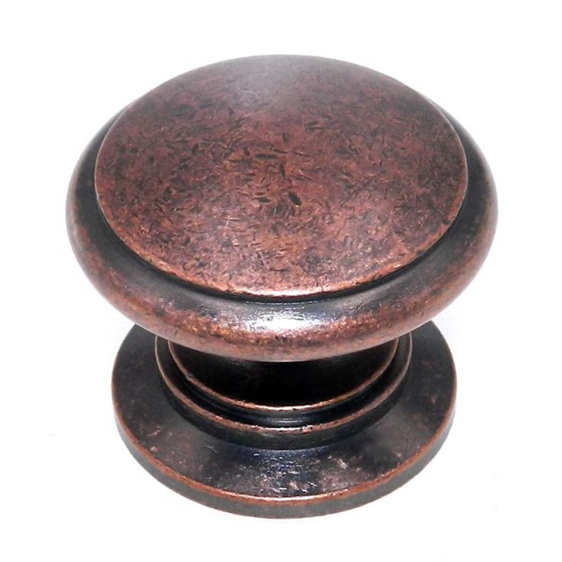 Amerock Hint of Heritage Weathered Copper 1 1/4 Round Cabinet Knob BP1466-WC