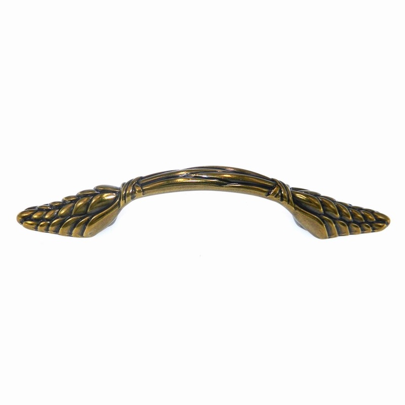 Amerock Natural Elegance Wheat Burnished Brass 3 Ctr. Cabinet Handle BP1334-O77