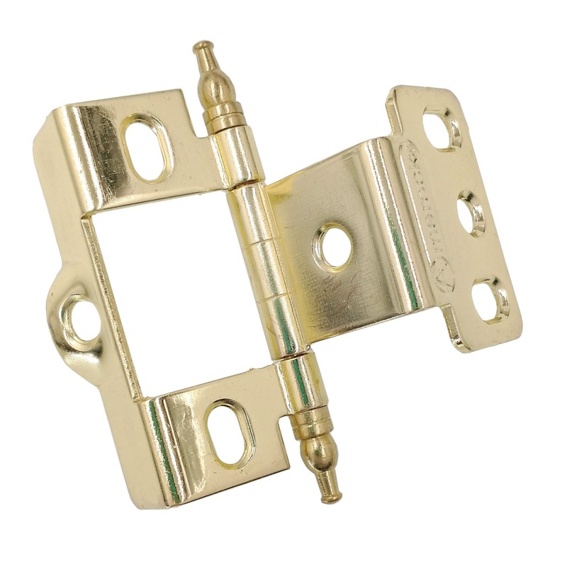 Amerock Polished Brass Full Inset Hinge 3/4 Full Wrap Minaret Tip PK3175TM-PB