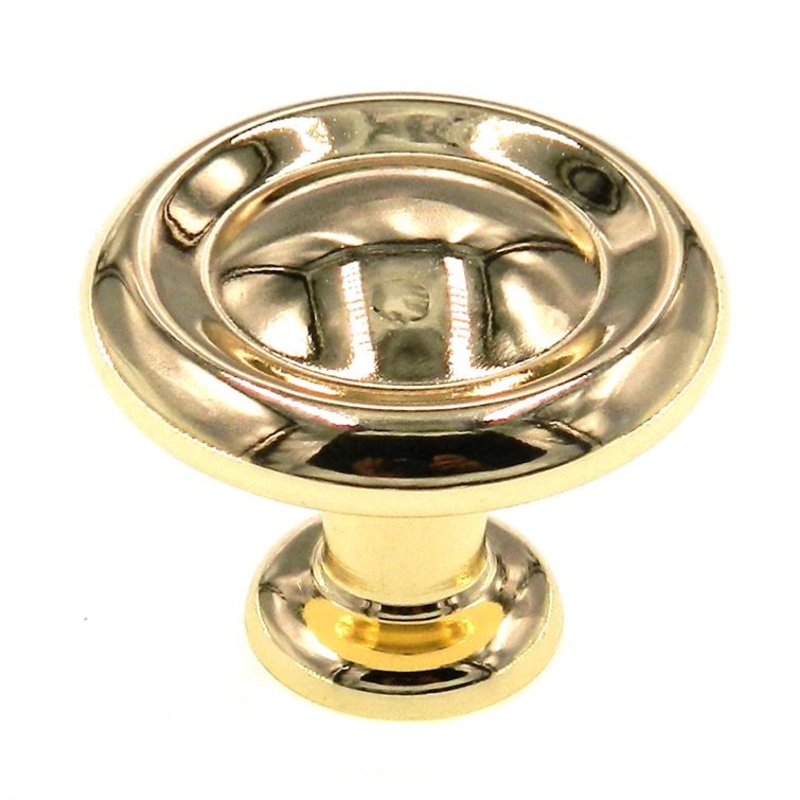 Amerock Reflections Polished Brass 1 1/4 Round Cabinet Knob BP1386-3