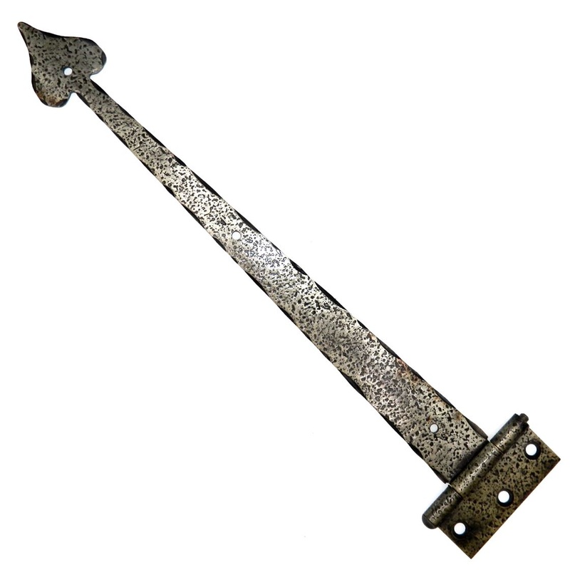 Amerock Swedish Iron 14 Strap Hinge Hammered Heart Spade Tip BP1407-SI
