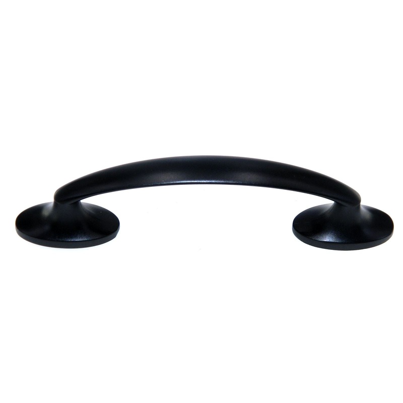 Belwith Products Luna Matte Black 3 Ctr. Cabinet Arch Pull Handle P3448-MB