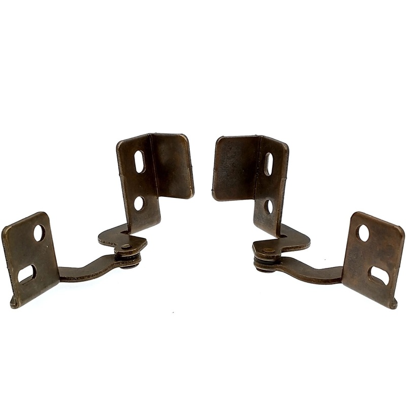 Left And Right Knife-Pivot Pin Cabinet Hinges 3/8 Inset Antique Brass PH1200-AB