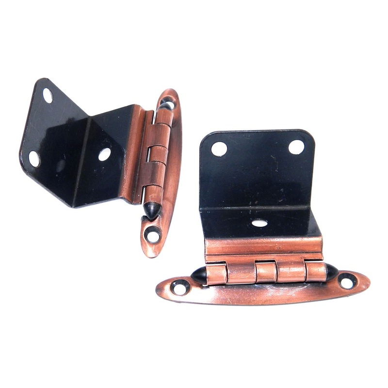 Pair Amerock Antique Copper Black 3/4 Full Inset Hinges Flush Doors BP7663-E
