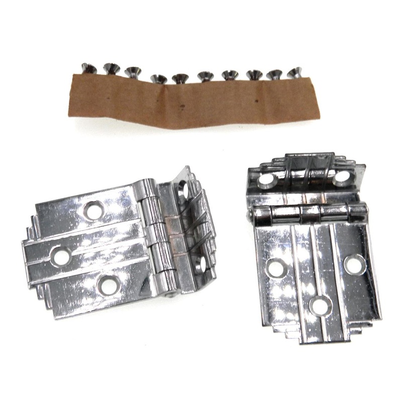 Pair Amerock Deluxe Polished Chrome 3/8 Offset Surface Cabinet Hinges E3004-26