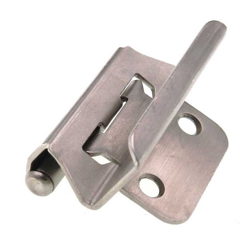 Pair Amerock Sterling Nickel Full Wrap Hinges 1/4 Overlay Self-Close BP7567-G9