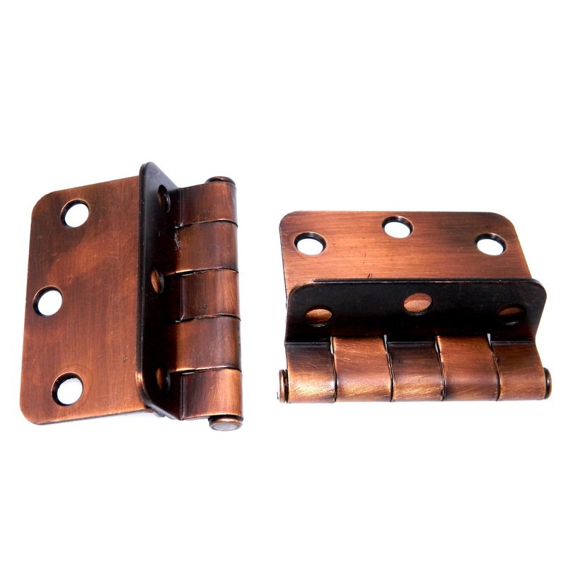 Pair of Stanley Bronze 3/8 Inset Partial Wrap Architectural Hinges 1590-10A