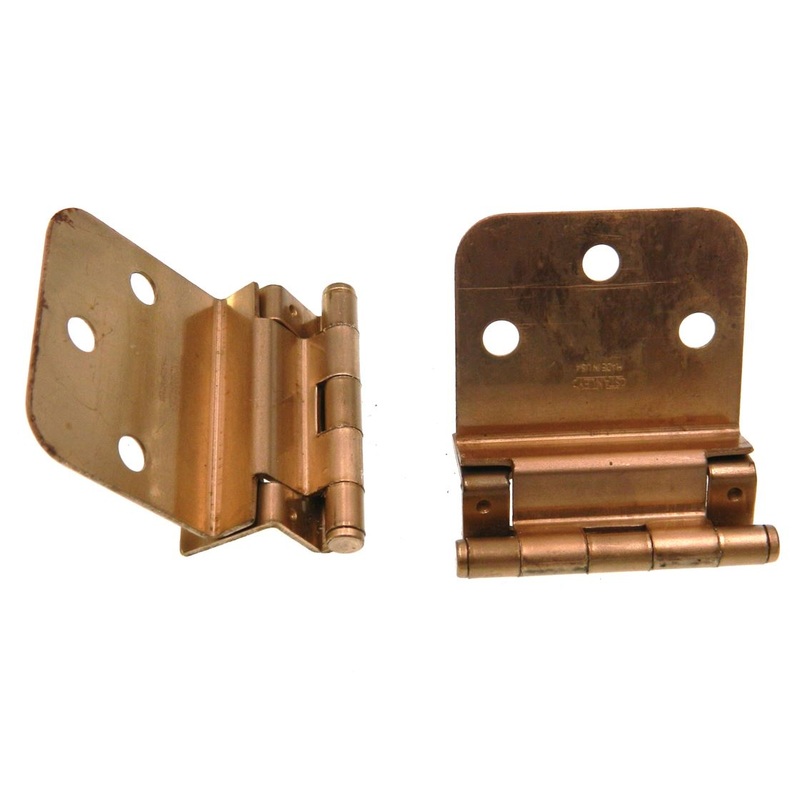 Pair of Stanley Satin Bronze 3/8 Inset Partial Wrap Loose Pin Hinges 1535-A5