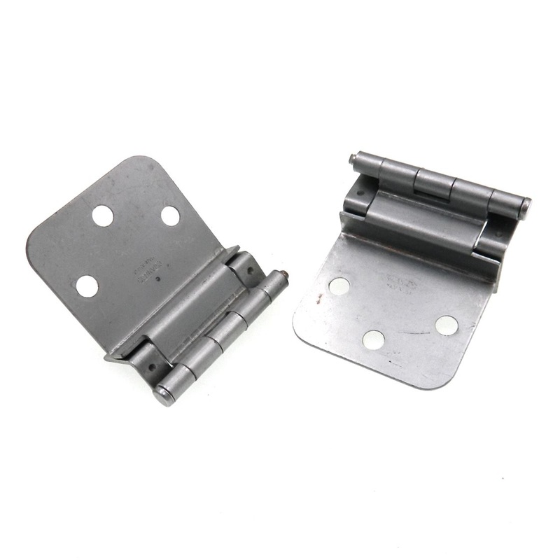 Pair of Stanley Satin Chrome 3/8 Inset Partial Wrap Loose Pin Hinges 1535.5-CMD