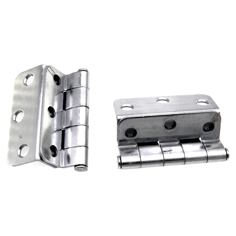 Pair of Stanley Satin Chrome 5/8 Inset Partial Wrap Architectural Hinges 1590