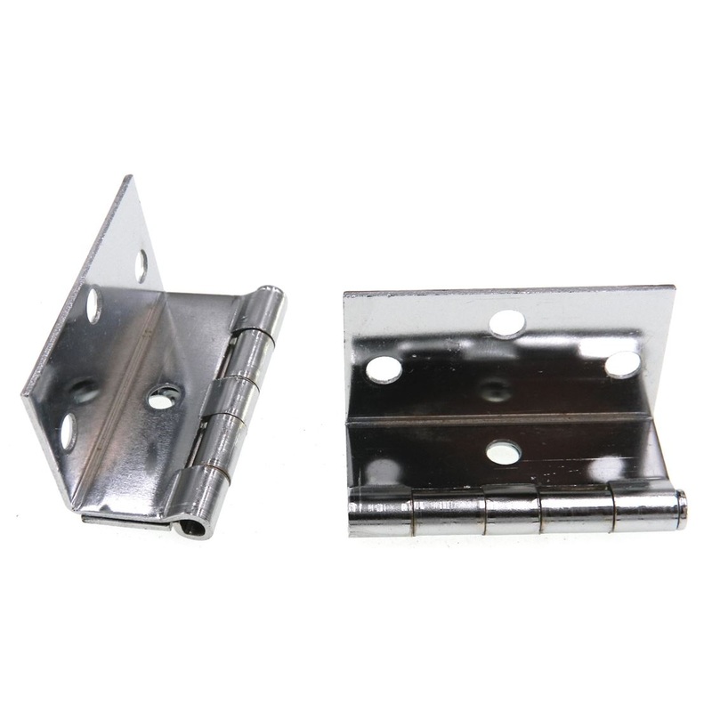 Pair Stanley Polished Chrome Mortise Full Inset Hinges For 3/4 Door 1585-26