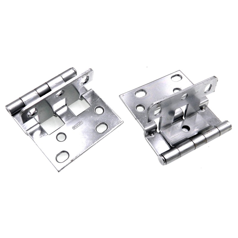 Pair Stanley Satin Chrome Interleaf Casework Hinges For 3/4 Door 1592 #1