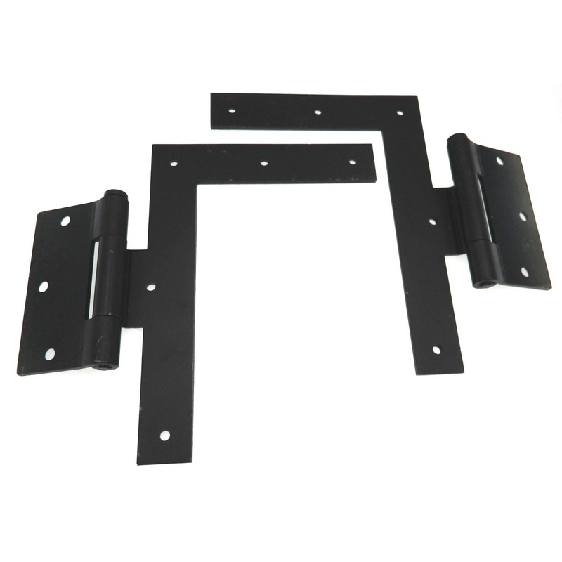 Pair Stanley Surface Half HL Black 3.5 Inch Butt Hinges For 1 3/8 Door 558-J1