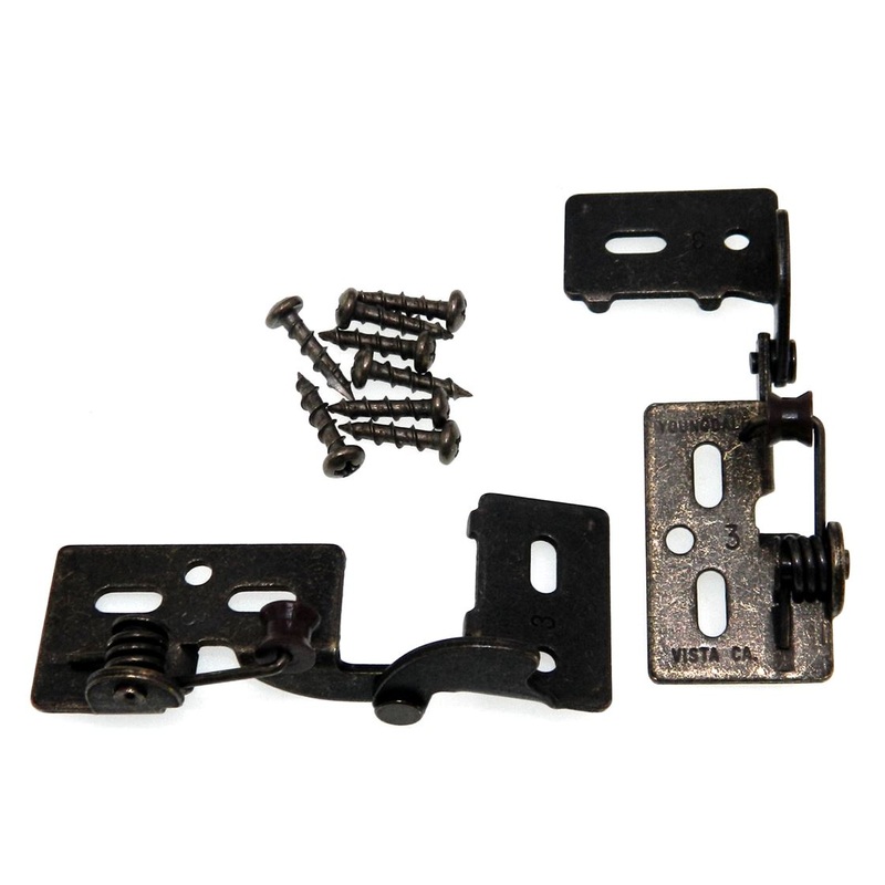 Replace Amerock BP2603 Antique Brass Knife Pivot Cabinet Hinges 1/4 Overlay Youngdale #3