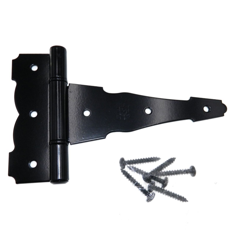 Single Stanley 6 Black Decorative Strap Shed Door or Gate Hinge SP909