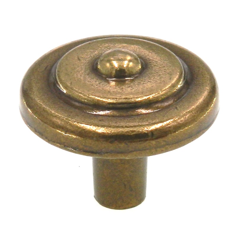 Vintage National Lock French Gilt 1 1/4 Round Cabinet Knob 6297-5A F0-3901-001