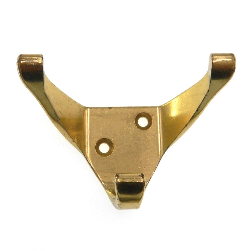 Amerock 2 1/4 Wall-Mounted Wardrobe Triple Hook Polished Brass BP2262-3