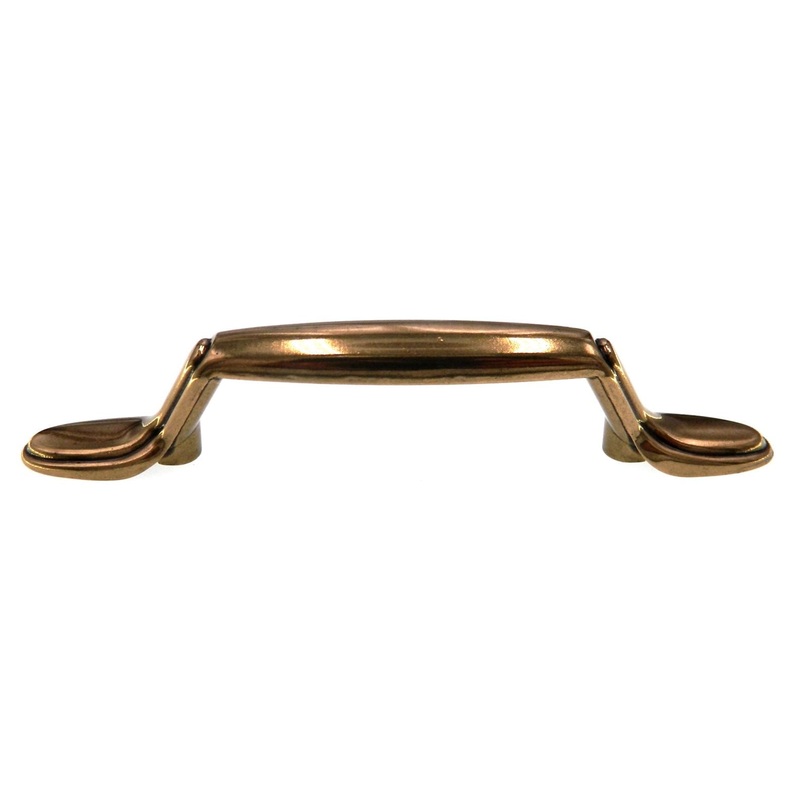 Amerock Allison Light Brass 3 Ctr. Footed Cabinet Arch Pull Handle BP1904-LB