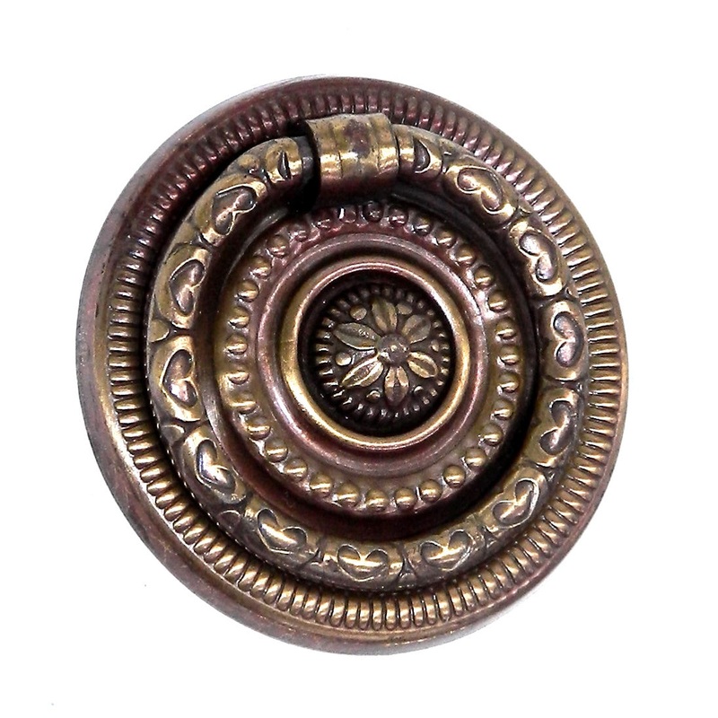 Amerock Antique English 1 3/4 Furniture Cabinet Ring Pull with Backplate ET880