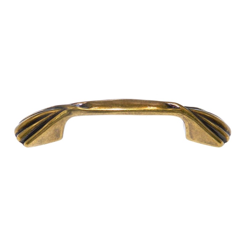 Amerock Heritage Regency Brass 3 3/4 (96mm) Ctr. Cabinet Handle BP2377-R1