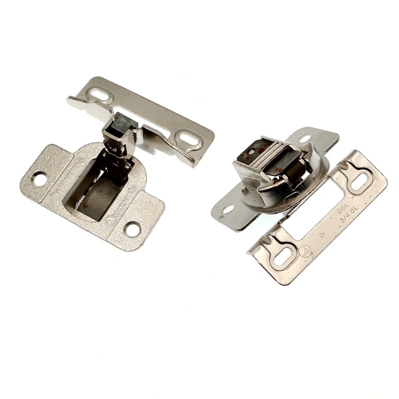 Amerock Nickel 105 deg. Partial Wrap 3/4 Overlay Concealed Hinge BP2022L-3-14