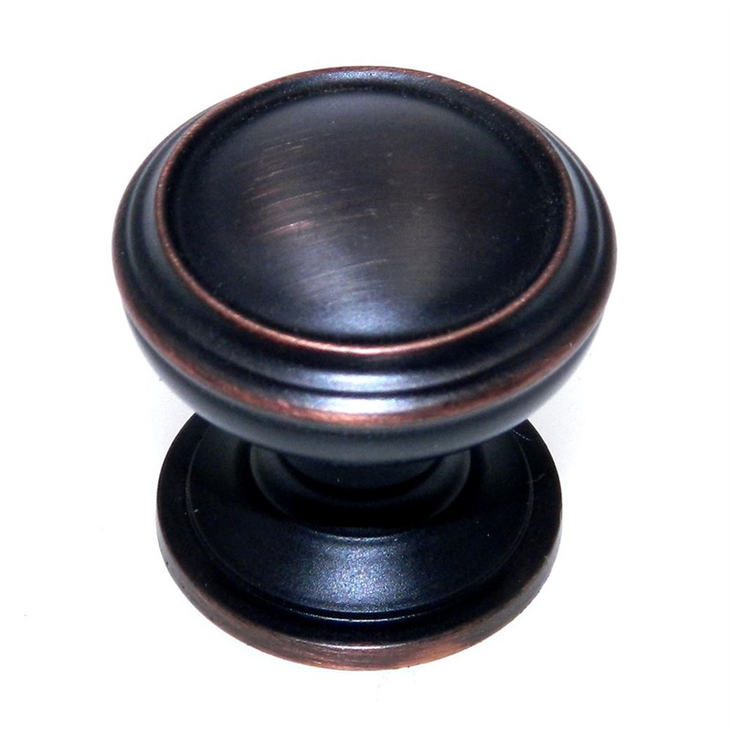 Amerock Revitalize Oil-Rubbed Bronze 1 1/4 Ridged Cabinet Knob BP55342-ORB