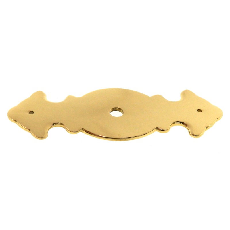 Amerock Solid Brass Polished Brass 3 1/4 Cabinet Knob Backplate BP1962-B