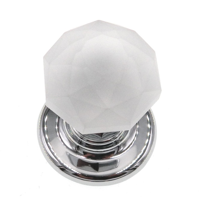 Amerock Venetian Crystal 1 3/8 Cabinet Knob Polished Chrome Backplate E5248-FC2