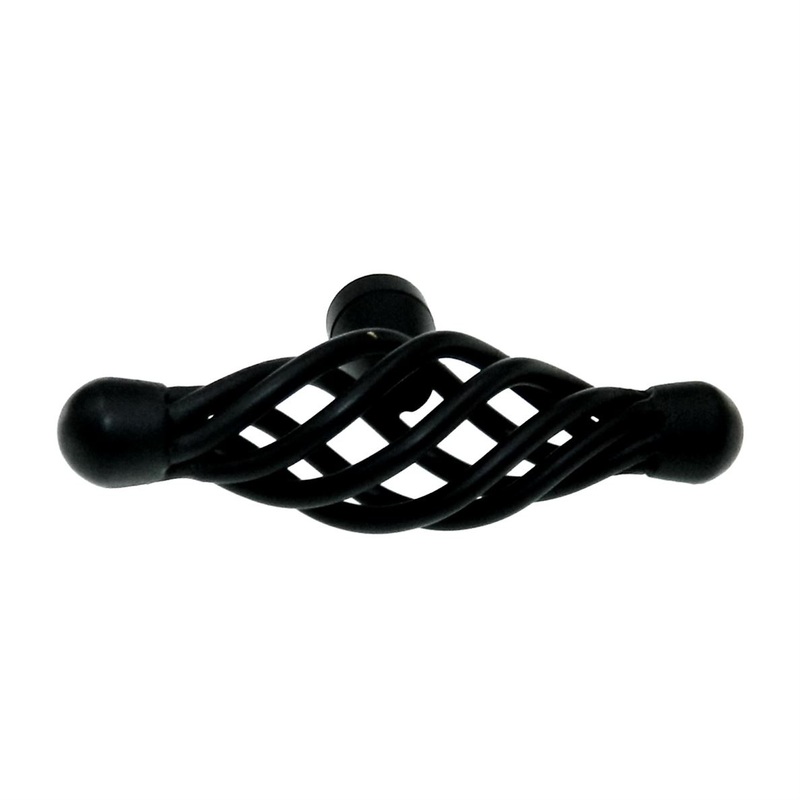Amerock Village Classics Flat Black 2 3/4 Birdcage Cabinet Knob BP19321-FB