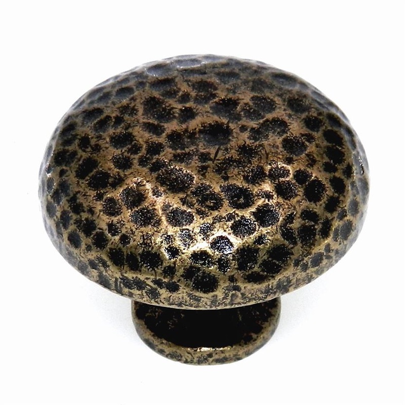 Amerock Village Classics Hammered Brass 1 1/2 Round Cabinet Knob BP19301-ROB