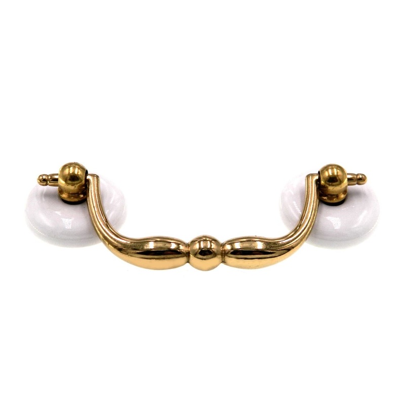 Belwith Keeler Betsy Ross Solid Brass 3 Ctr Drawer Bail Pull Handle A45