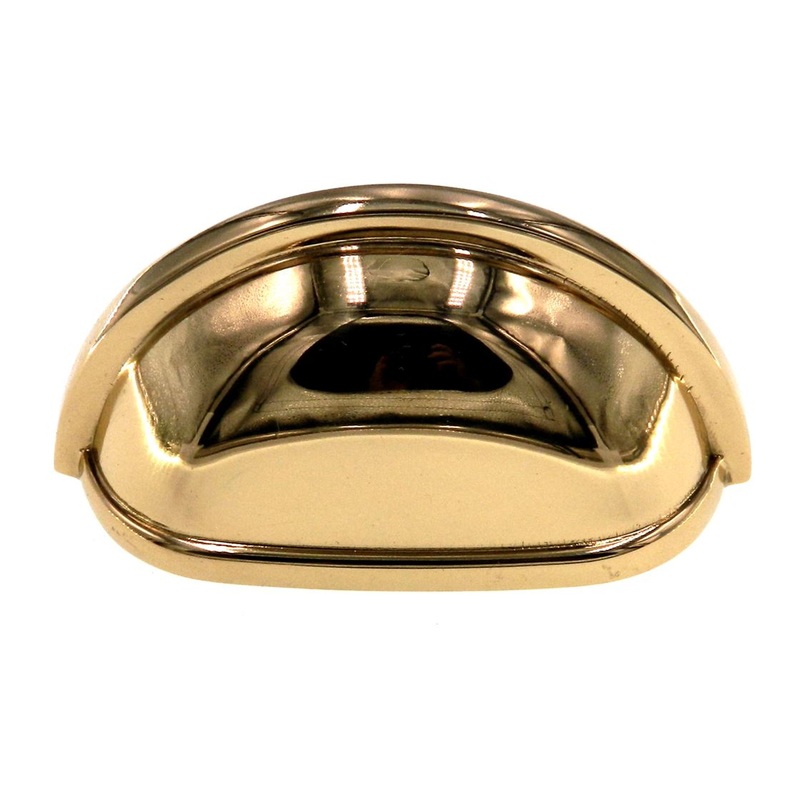 Belwith Keeler Betsy Ross Solid Brass 3 Ctr Drawer Cup Pull Handle BK1