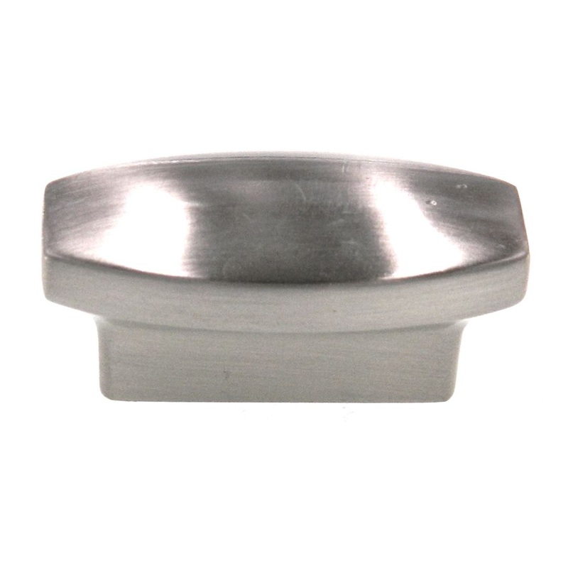 Belwith Metropolis Satin Nickel 1 5/8 Oval Cabinet Knob 2 Screw 1 Ctr P7523-SN