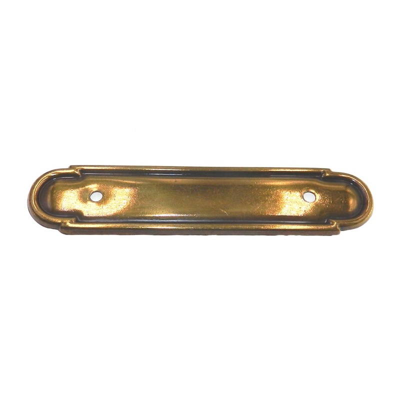 Belwith Products English Cozy Brass 3 Ctr. Cabinet Pull Backplate P273-LP