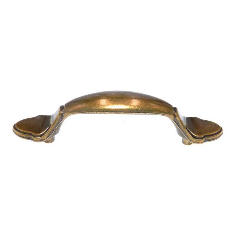 Belwith Queen Anne Lancaster Hand Polished Brass 3 Ctr Cabinet Pull P352-LP
