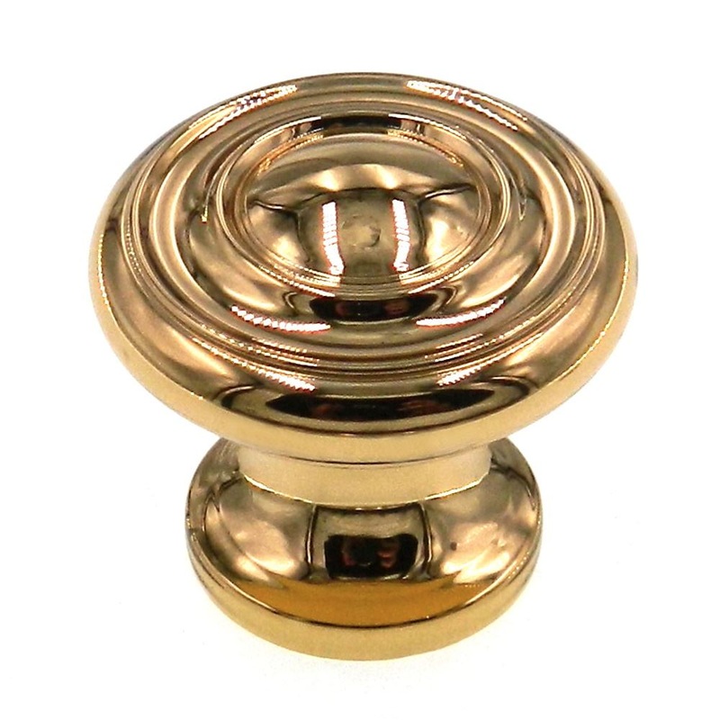 FKI Hardware Period Brass Solid Brass 1 Round Cabinet Knob K20