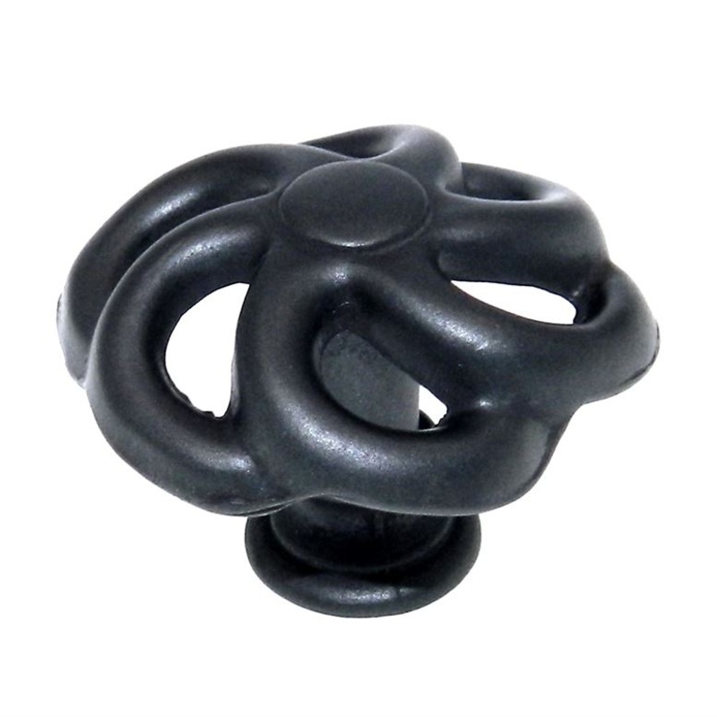 Hickory Hardware Charleston Blacksmith Black Iron 1 1/2 Cabinet Knob PA1311-BI
