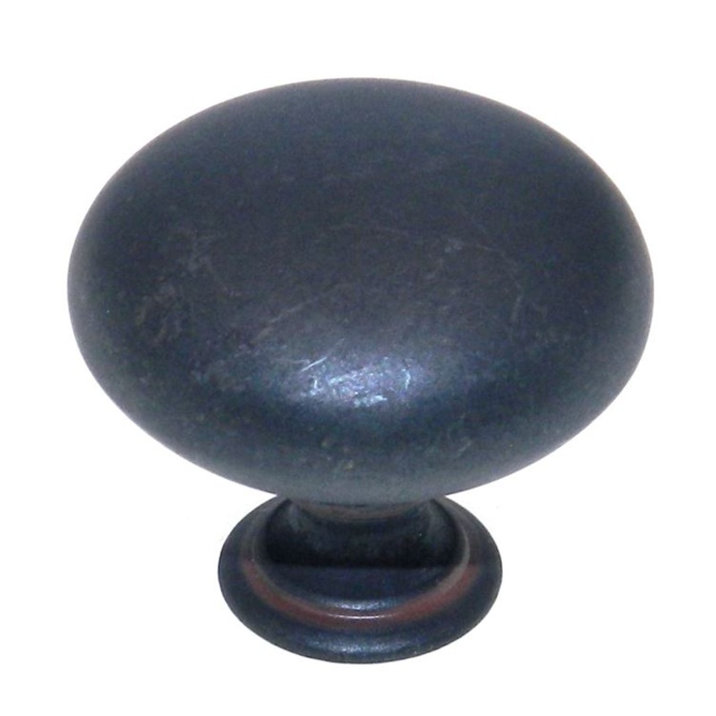 Hickory Hardware Manchester Rustic Iron 1 1/4 Round Cabinet Knob PA1218-RI