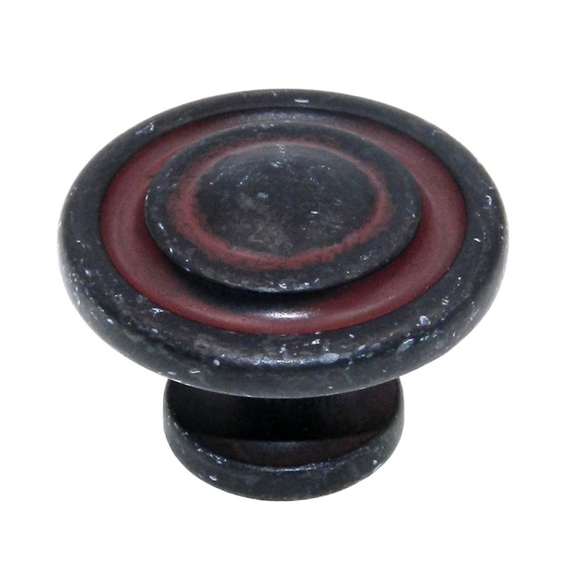 Hickory Hardware Manchester Rustic Iron 1 1/8 Round Cabinet Knob P2011-RI
