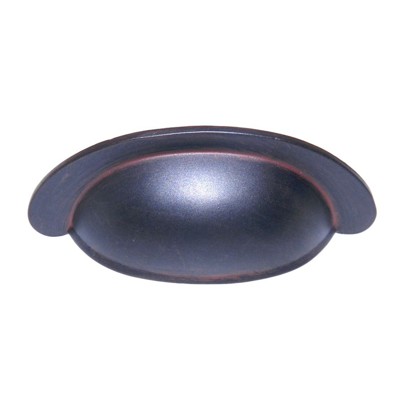 Hickory Hardware Manchester Rustic Iron 2 3/4 Ctr Drawer Cup Pull PA1021-RI