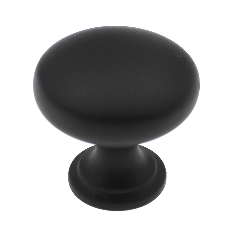 Amerock Allison Flat Black 1 1/4 Round Cabinet Knob BP53023-FB