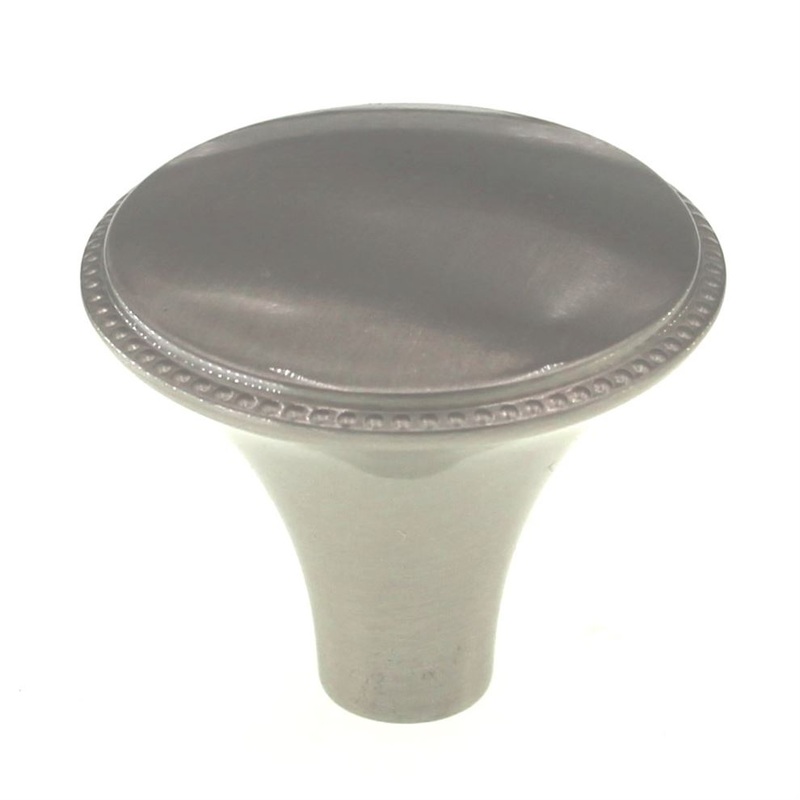 Amerock Atherly Satin Nickel 1 1/4 Dotted Round Cabinet Knob BP29310G10