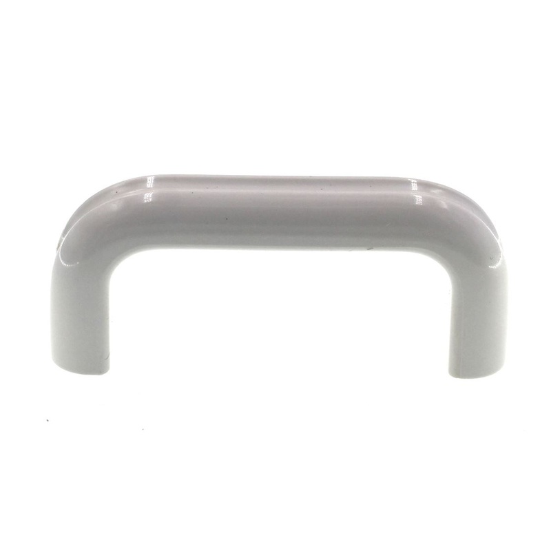 Amerock Elan White Plastic 2 1/2 Ctr. Ridged Cabinet Arch Pull Handle BP8696PW
